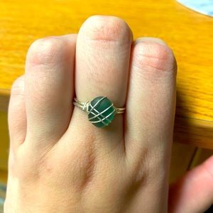 Sea Candy Jewelry One of a Kind Green Sea Glass Ring